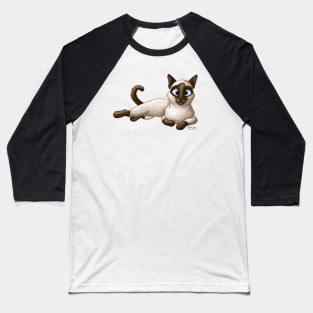 Siamese Cat Baseball T-Shirt